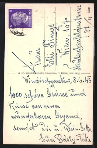 AK Windischgarsten, Bahnhof mit Ortsansicht gegen Sengsengebirge