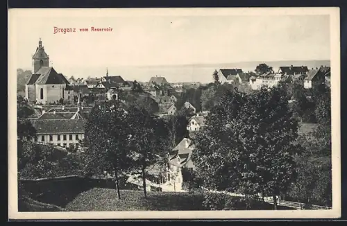 AK Bregenz, Ortsansicht vom Reservoir aus gesehen