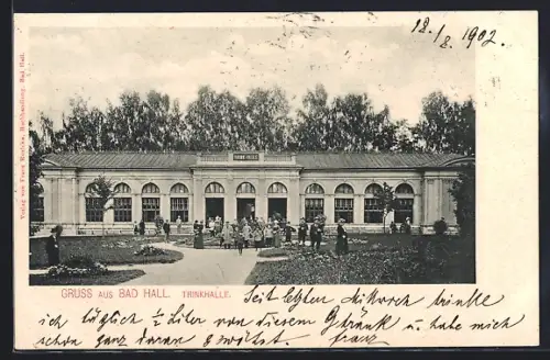 AK Bad Hall, Trinkhalle mit Anlage u. Versammlung