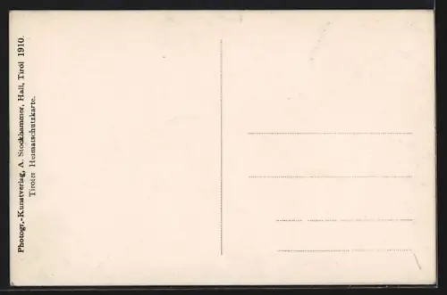 AK Hall i. T., Ortspartie mit Kirche