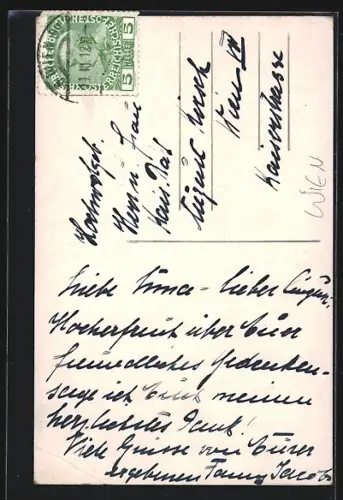 Künstler-AK Kaiser Franz Josef I. von Österreich, Denkmal