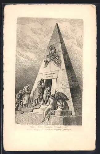 Künstler-AK Wien, Christinen Denkmal in der Augustinerkirche