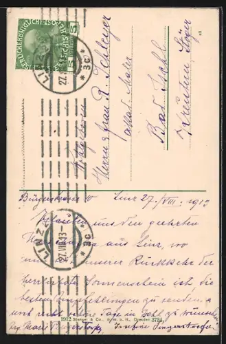 AK Linz a. D., Strassenpartie in der Altstadt