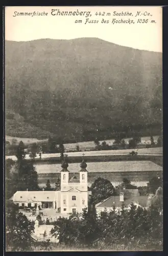 AK Thenneberg /N.-Ö., Ortsansicht am Fusse des Hochecks, Turmgebäude