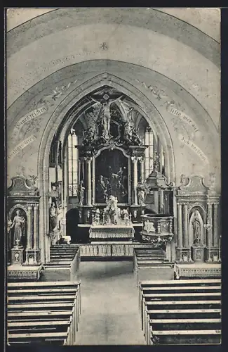 AK Losenstein, Inneres der Kirche mit Hochaltar