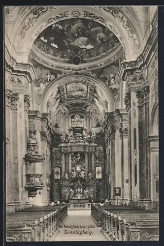 AK Sonntagberg, Wallfahrtskirche, Innenansicht