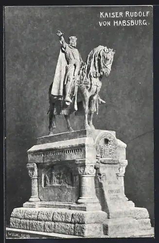 AK Reiterstandbild Kaiser Rudolf von Habsburg