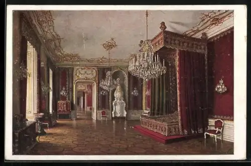 AK Wien, Ehem. Hofburg, Schlafzimmer der Kaiserin Maria Theresia