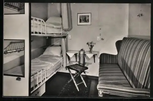 AK Passagierschiff D. Orinoco der H.-A.-Linie, Kammer - Kajüte