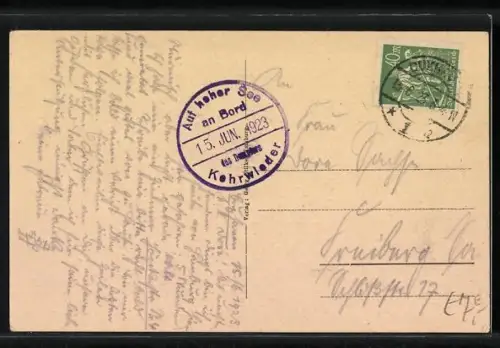 AK Schnelldampfer Kehrwieder, Seebäderdienst der Hamburg-Amerika-Linie, Passagierschiff