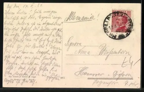 AK Passagierschiff Esperia auf See