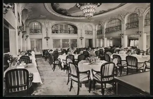 AK Passagierschiff New York, Blick in den Speisesaal 1. Kl.
