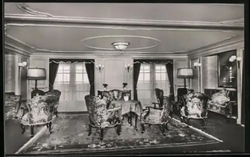 AK Dampfer New York der Hamburg-Amerika Linie, Damenzimmer 1. Klasse, Passagierschiff