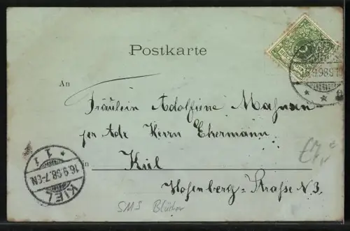 AK Kriegsschiff SMS Blücher auf See