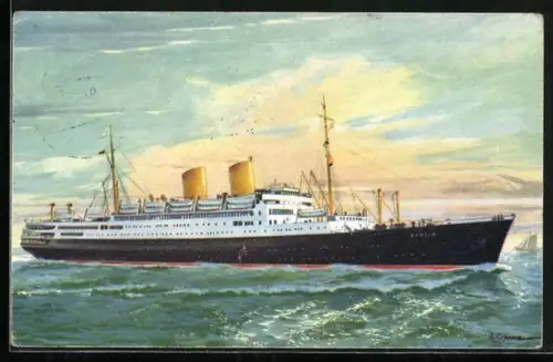 AK Passagierschiff M.S. Berlin auf See, Norddeutscher Lloyd Bremen