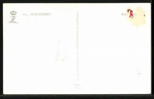 AK Handelsschiff MS Wonosobo auf See