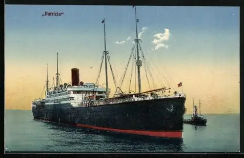 AK Passagierschiff Patricia bei stiller See