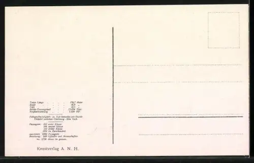 AK Passagierschiff Patricia bei stiller See