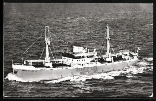 AK Handelsschiff MS Prins Willem III in Fahrt