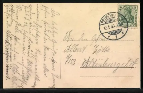 AK Kaiser Wilhelm II. des Norddeutschen Lloyd, Passagierschiff