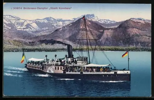 AK Bodensee-Dampfer Stadt Konstanz