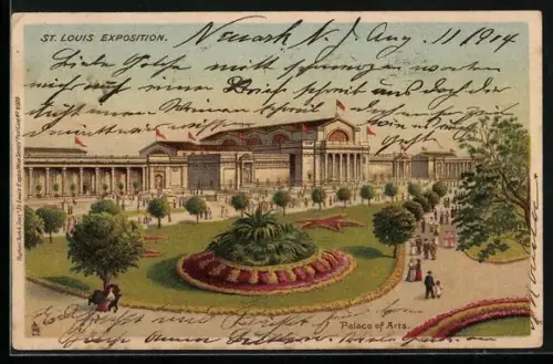 Lithographie St. Louis, St. Louis Exposition, Palace of Arts