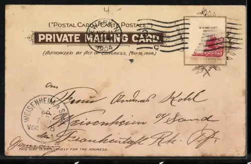 Lithographie St. Louis, St. Louis Exposition, Palace of Arts