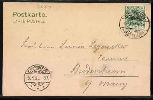 AK Düsseldorf, Düsseldorfer Ausstellung 1902, Gebäude der Firma Krupp