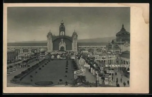 AK Prag, Mustermesse, Blick auf das Ausstellungsgelände
