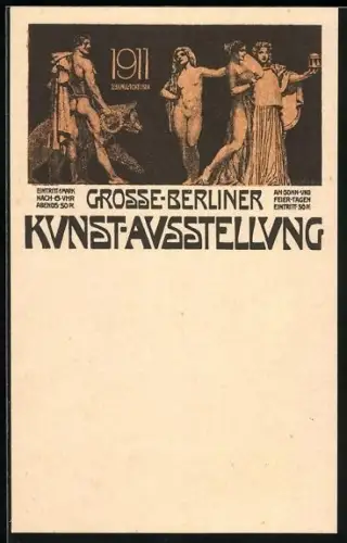 Künstler-AK Berlin, Grosse Kunstausstellung 1911