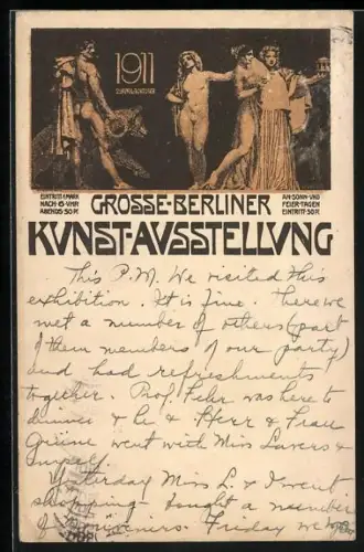 Künstler-AK Berlin, Grosse Berliner Kunst-Ausstellung 1911