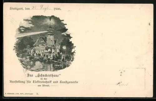 AK Stuttgart, Ausstellung für Elektrotechnik und Kunstgewerbe, Das Schuckerthaus
