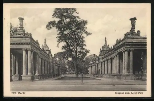 AK Berlin-Schöneberg, Eingang zum Kleist-Park