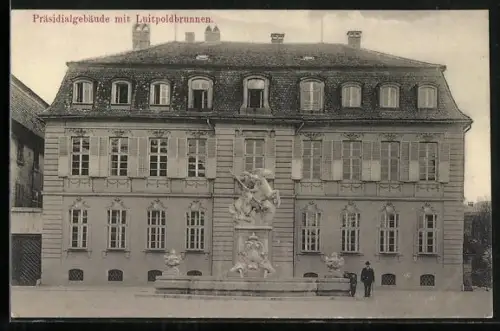 AK Ansbach, Präsidialgebäude mit Luitpoldbrunnen