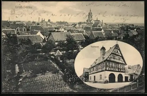 AK Gross-Gerau, Rathaus, Teilansicht