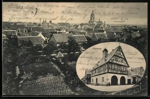 AK Gross-Gerau, Rathaus, Teilansicht