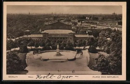 AK Berlin-Tiergarten, Blick auf den Platz der Republik