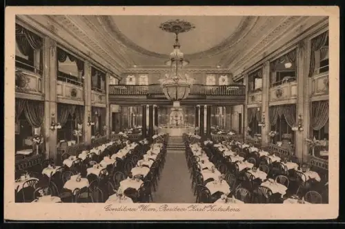 AK Berlin-Charlottenburg, Conditrorei Wien, Innenansicht, Kurfürstendamm 26