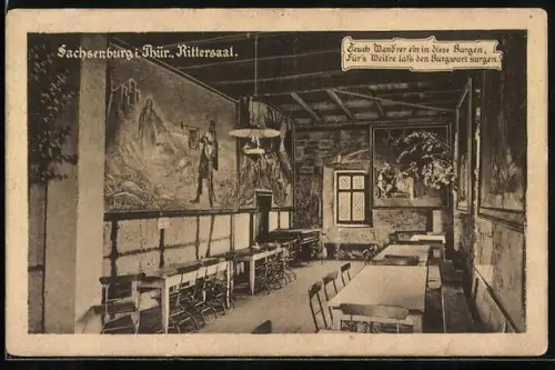 AK Sachsenburg i. Thür., Rittersaal, Innenansicht