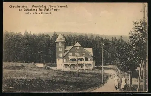 AK Oberwiesenthal, Fremdenhof Hotel Rotes Vorwerk