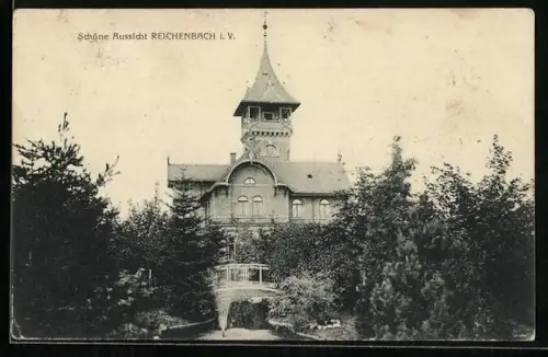 AK Reichenbach i. V., Restaurant Schöne Aussicht