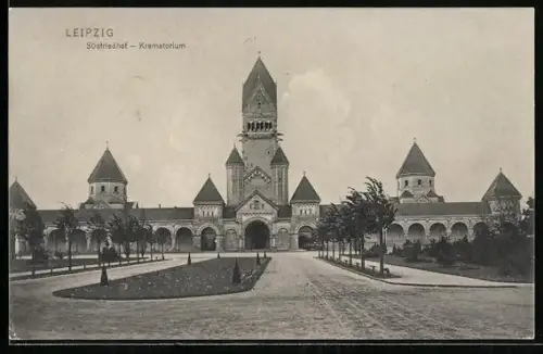 AK Leipzig, Südfriedhof, Krematorium