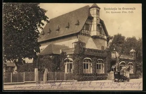 AK Berlin-Grunewald, Restaurant Hundekehle v. H. Otto