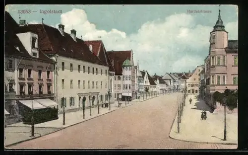 AK Ingolstadt, Harderstrasse mit Passanten