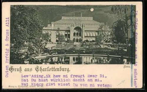 AK Berlin-Charlottenburg, Flora bei Mondschein