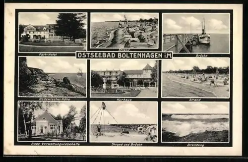 AK Boltenhagen i. M., Park-Hotel, Kurhaus, Bade-Verwaltungshalle