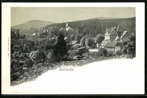 AK Schierke / Harz, Ortsansicht aus der Vogelschau