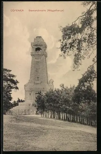 AK Berlin-Köpenick, Müggelberge mit Bismarckwarte