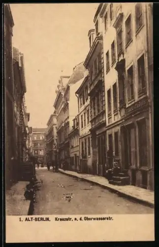AK Berlin, Kreuzstrasse Ecke Oberwasserstrasse