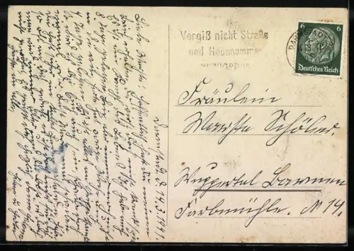 AK Darmstadt, Denkmal des Leibgarde-Regts. Nr. 115